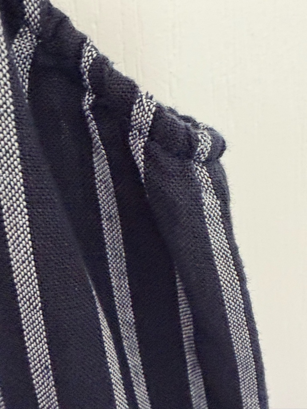 Italian Linen Dark Blue/White Button Overall Oversized Wide Leg Jumpsuit-Sz-S/M - Picture 8 of 16